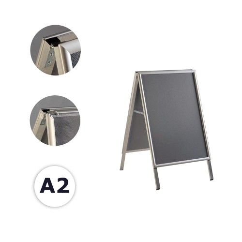 Potykacz stojak reklamowy OWZ A2 dwustronny profil 25 mm-1