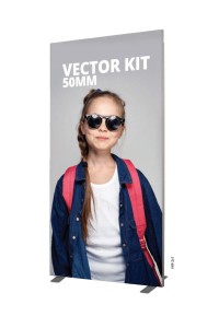 Stand reklamowy tekstylny 2x1 m VECTOR KIT 50 mm + 2 stopy stabilizujące
