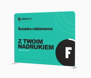 Ścianka tekstylna prosta z wydrukiem FORMULATE
