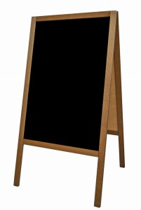 Potykacz dwustronny drewniany 118x65 cm