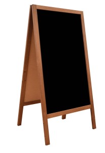 Potykacz dwustronny drewniany 115x60 cm DRUK GRATIS