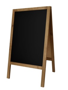 Potykacz dwustronny drewniany 90x51 cm