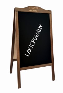 Potykacz dwustronny lakierowany 118x61 cm WYPALANIE GRATIS - WERSJA A