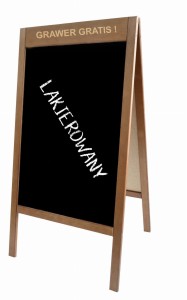 Potykacz dwustronny lakierowany 118x61 cm WYPALANIE GRATIS - WERSJA B