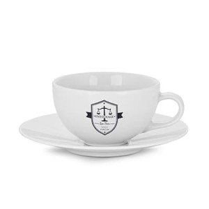 Filiżanka z nadrukiem biała 50x25 mm 240 ml MOZART