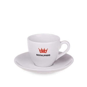 Filiżanka z nadrukiem biała 40x20 mm 80 ml PRINCESS