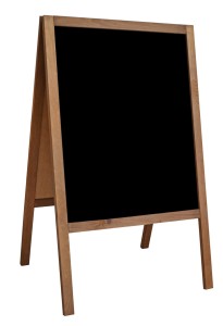 Potykacz dwustronny drewniany 100x60 cm