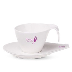 Filiżanka z nadrukiem biała 45x25 mm 150 ml DREAM
