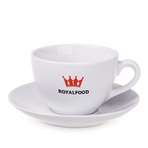 Filiżanka z nadrukiem biała 40x20 mm 180 ml PRINCESS