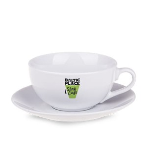 Filiżanka z nadrukiem biała 45x20 mm 200 ml OLE