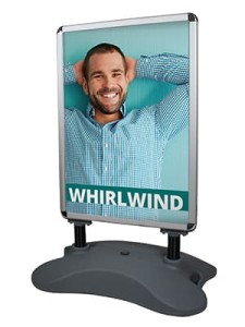 Potykacz OWZ waterbase A1 z podstawą na wodę dwustronny profil 32mm