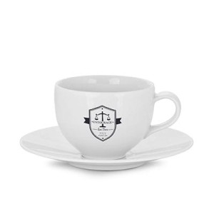 Filiżanka z nadrukiem biała 50x30 mm 230 ml MOZART