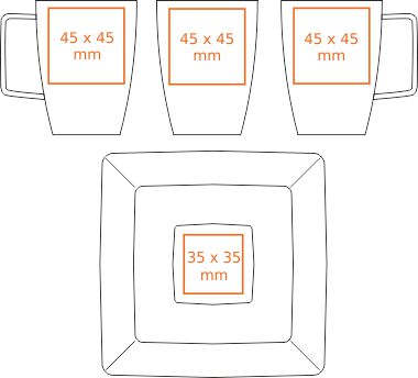 Wymiary nadruku na filiżance MAGNETIC